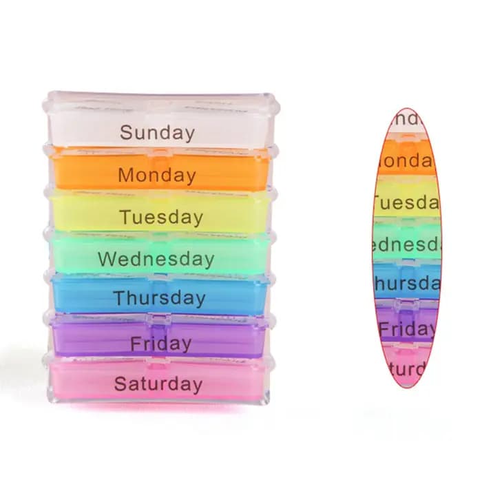 Boîte à médicaments en plastique à 28 compartiments, style tiroir, organisateur pour le rangement des médicaments à domicile, étagère organisatrice de médicaments