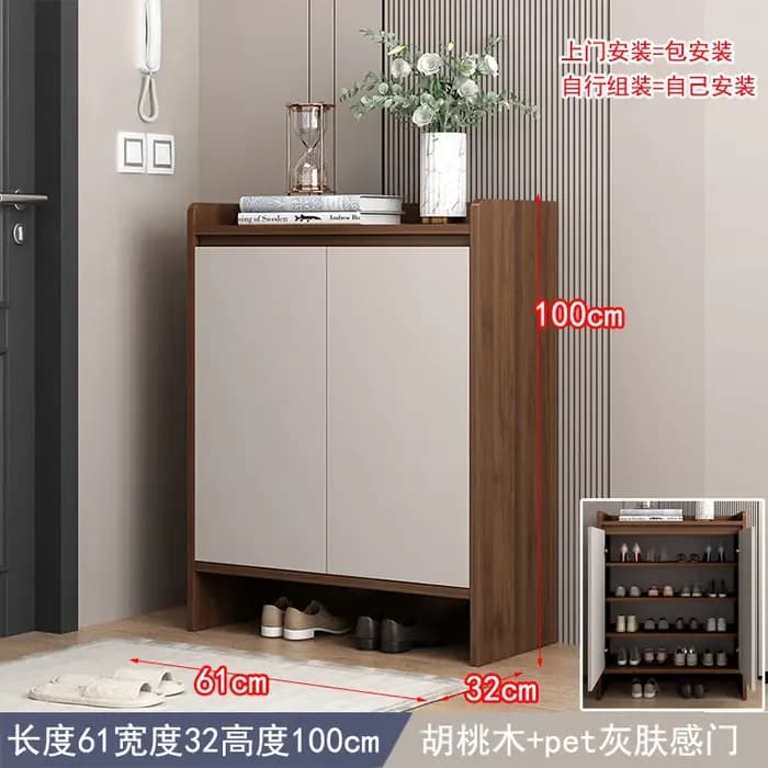Armoire à chaussures de rangement verticale, organisateurs de luxe en bois, étagère à chaussures rob