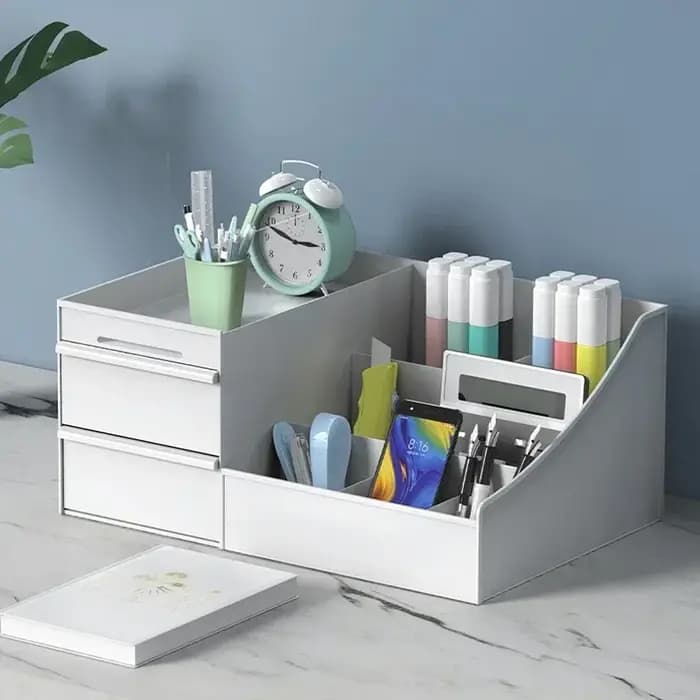 Boîte de rangement en plastique à tiroirs pour maquillage