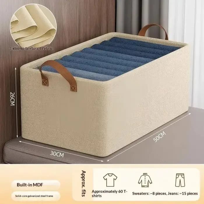 Boîte de rangement pliable en tissu pour la maison