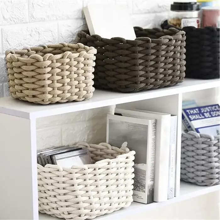 Panier de rangement rectangulaire multifonctionnel