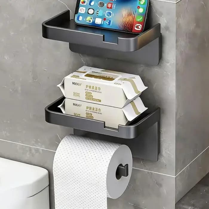Support de papier toilette mural en plastique sans perçage