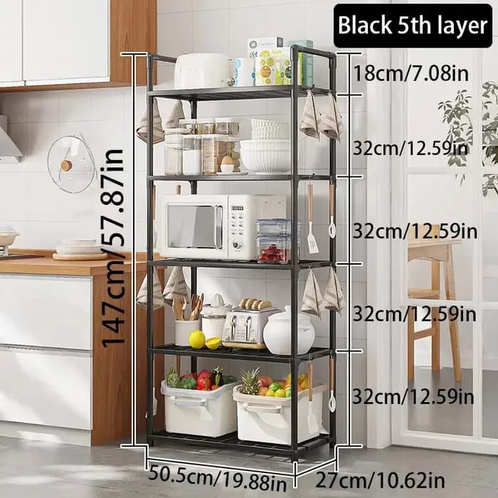 Étagères de rangement multi-étages pour la cuisine