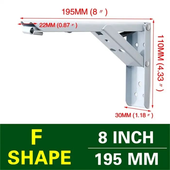 Support mural en acier au carbone pour étagère, support d'invite pliable pour table, bureau, bras de
