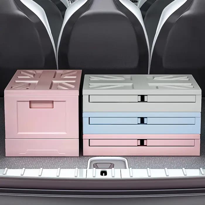Boîte de rangement en plastique pliable de grande capacité