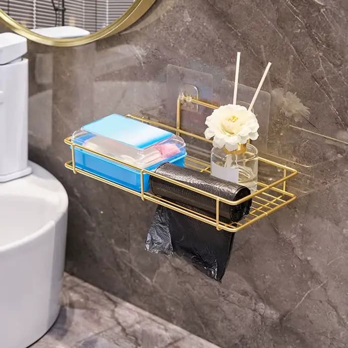 Étagère de rangement murale en métal pour salle de bain