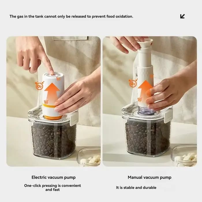 Récipient scellé sous vide pour grains de café électriques