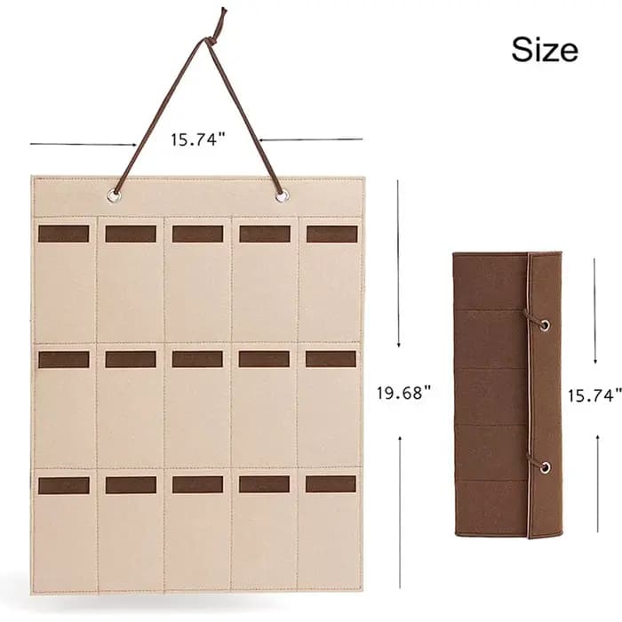 Sac de rangement suspendu en feutre pour lunettes de soleil