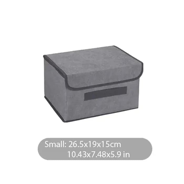 Boîte de rangement en tissu non tissé gris, fournitures pour la maison, vêtements, sous-vêtements, chaussettes, jouets pour enfants, évaluationcosmétiques