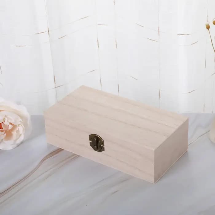 Boîte cadeau et rangement rectangulaire créative en bois massif, rouleau de boeuf, emballage en bois