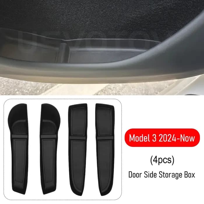 Boîte de rangement latérale pour portière de voiture USVOTOV pour Tesla Model Y Juniper 2025 2026