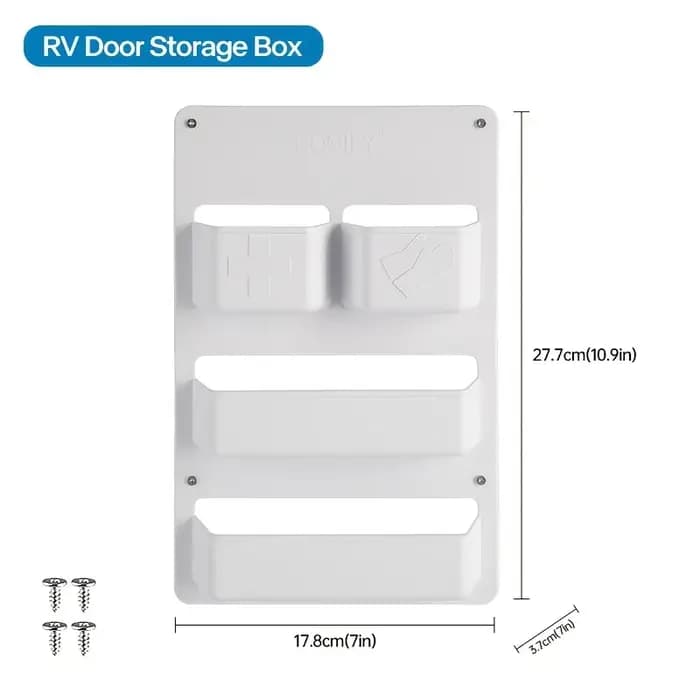 Compartiment de rangement pour porte de toilette de camping-car
