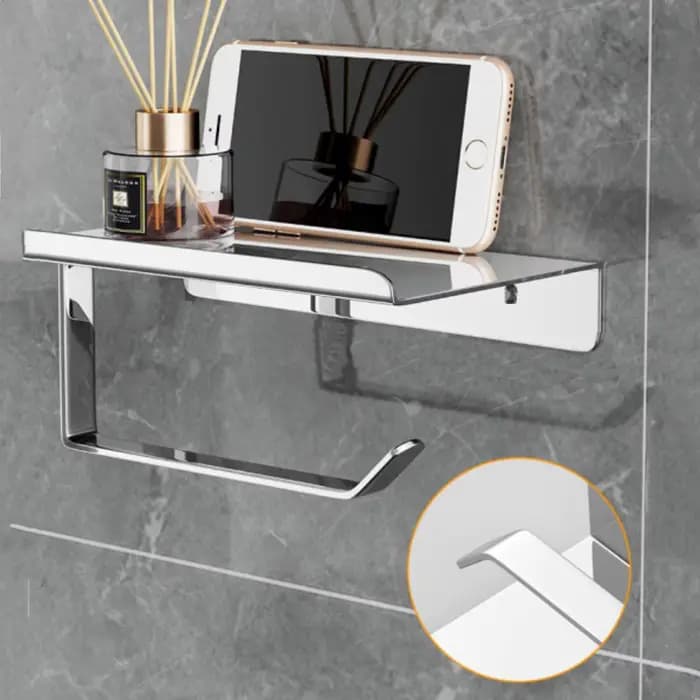 Porte-papier hygiénique avec téléphone portable