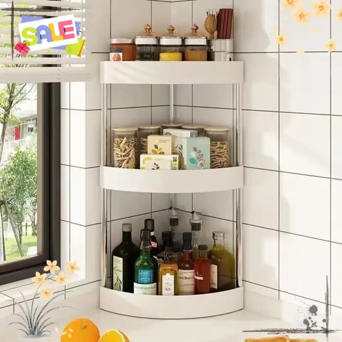 Étagère de cuisine à trois niveaux pour usage domestique
