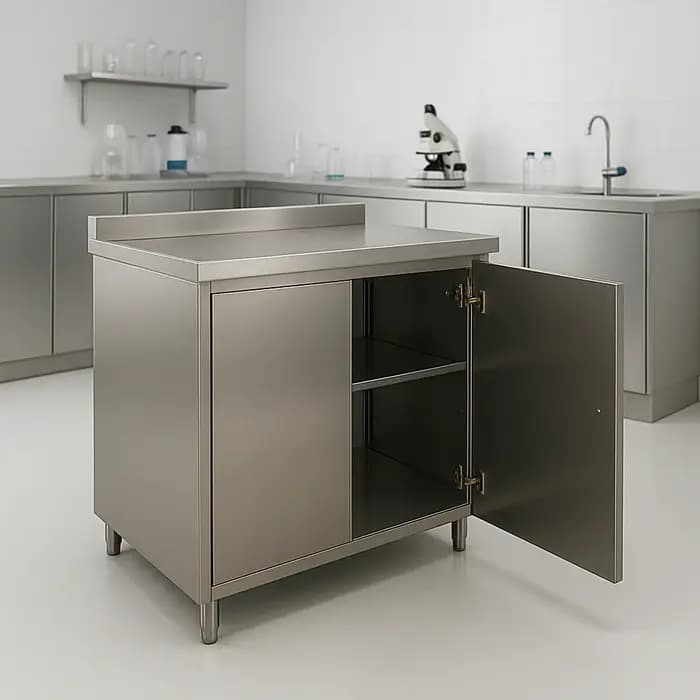 Armoire moderne en acier inoxydable
