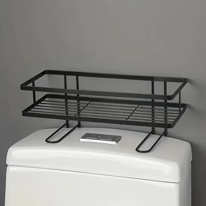 Étagère de rangement pour salle de bain au-dessus des toilettes