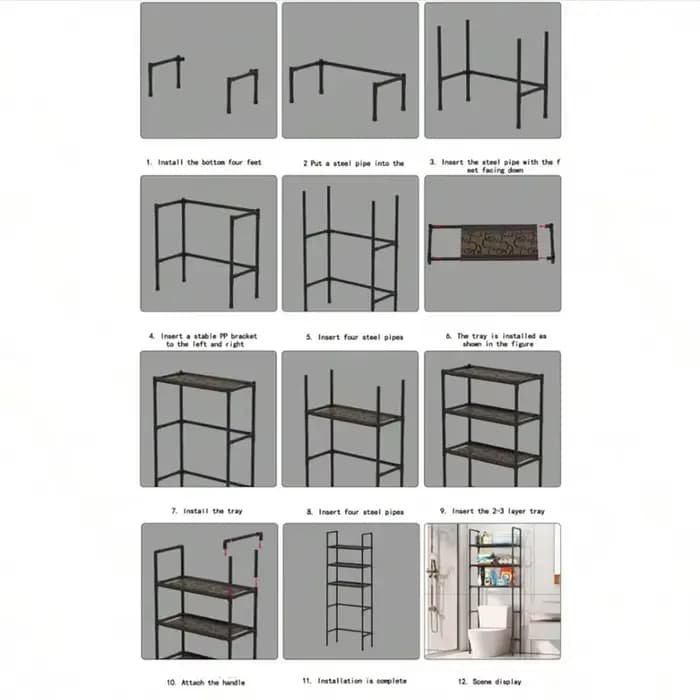 Support de rangement pour salle de bain
