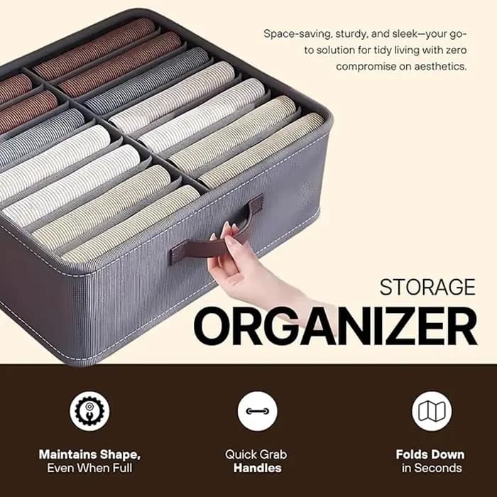 Organisateur de rangement de vêtements de garde-robe à 10/16/24 grilles