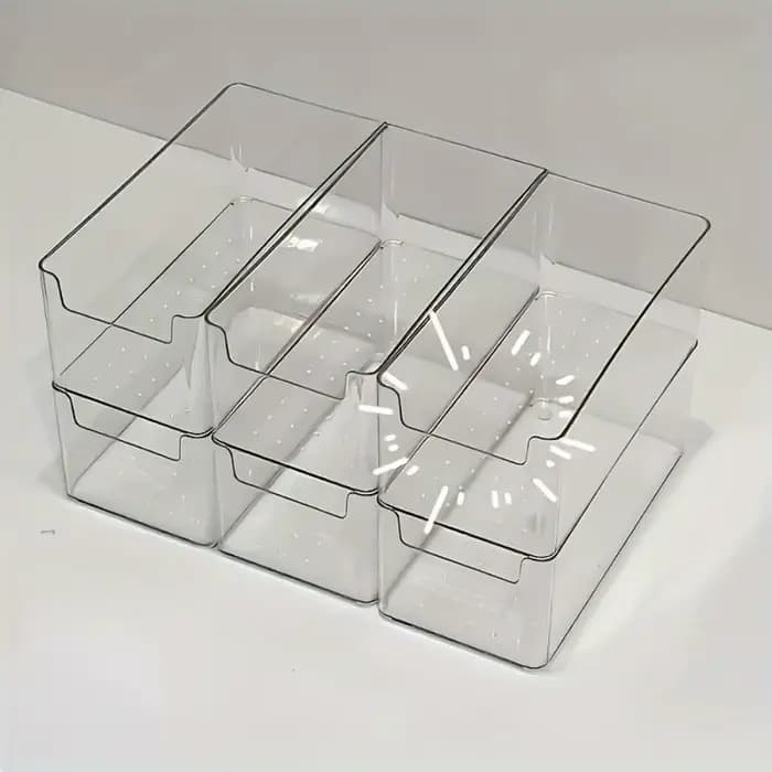 Boîte de rangement transparente multifonctionnelle-bureau de bureau Durable