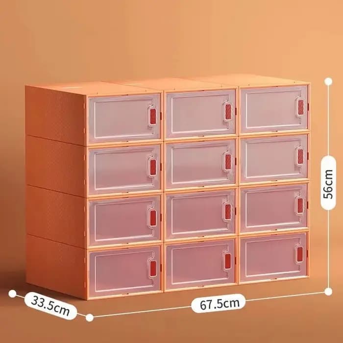 Boîte de rangement de chaussures de grande capacité 12 pièces