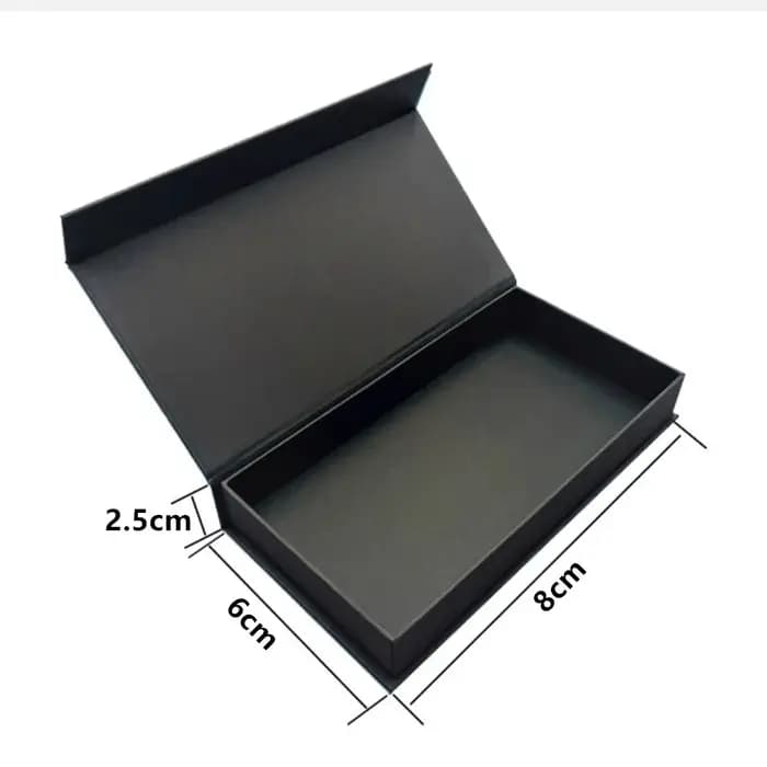 Boîte d'emballage et d'expédition à couvercle magnétique rectangulaire