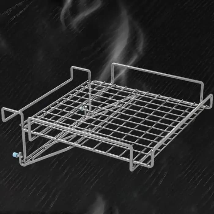 Étagère de rangement pliable en acier inoxydable