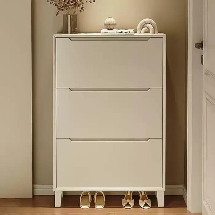Meuble à chaussures italien moderne et fin avec tiroirs
