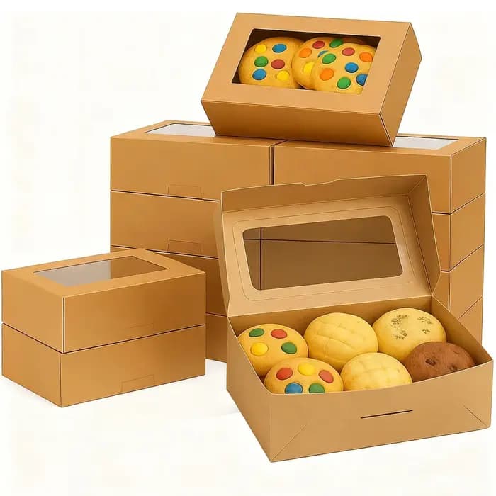 Boîtes à biscuits 10/20/30 compartiments avec fenêtre - boîtes à pain