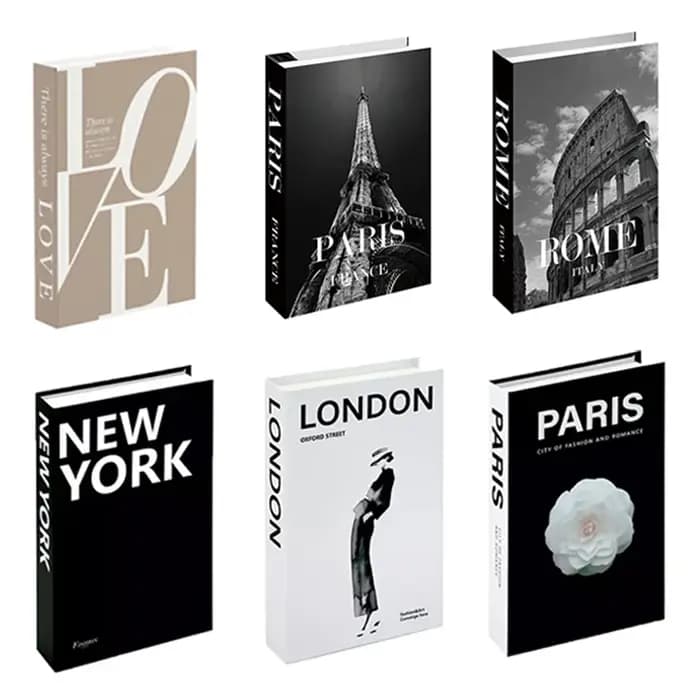 Boîte de rangement de faux livres de luxe Open Paris