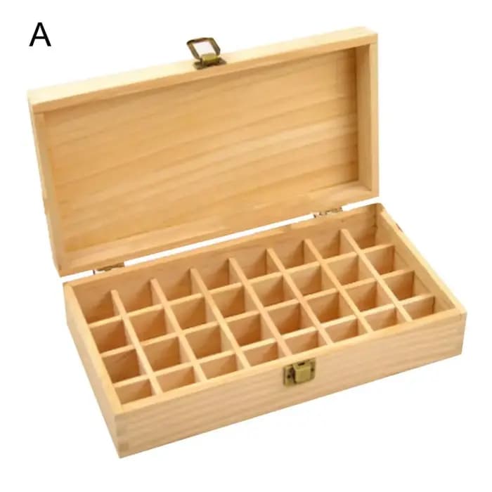 Boîte d'huile essentielle en bois