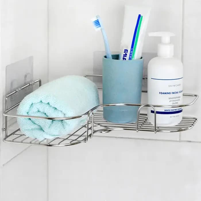 Étagère murale triangulaire en acier inoxydable