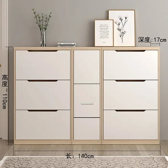 Meuble à chaussures d'extérieur en bois blanc, style ferme, pour entrée, organisateur de chaussures moderne, mobilier de maison