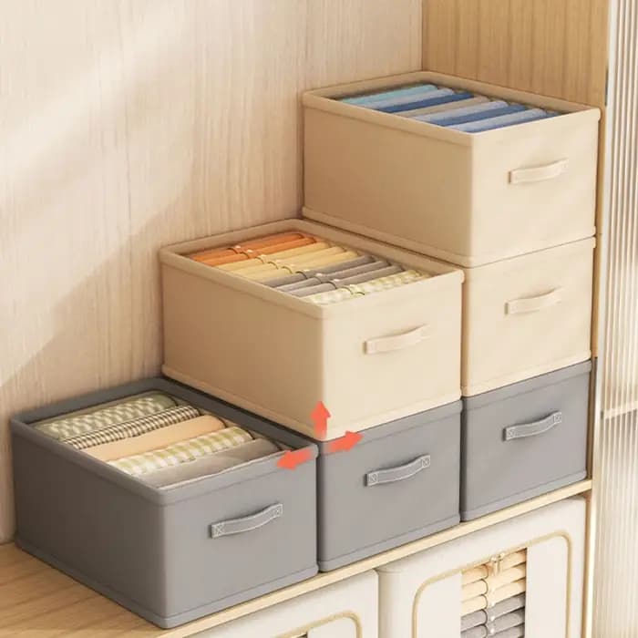 Organisateur de vêtements : Boîte de rangement pour pantalons
