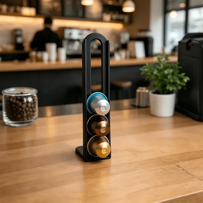 Support de rangement vertical pour dosettes de café
