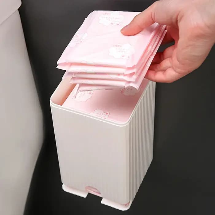 Petite boîte de rangement murale anti-poussière pour serviettes hygiéniques