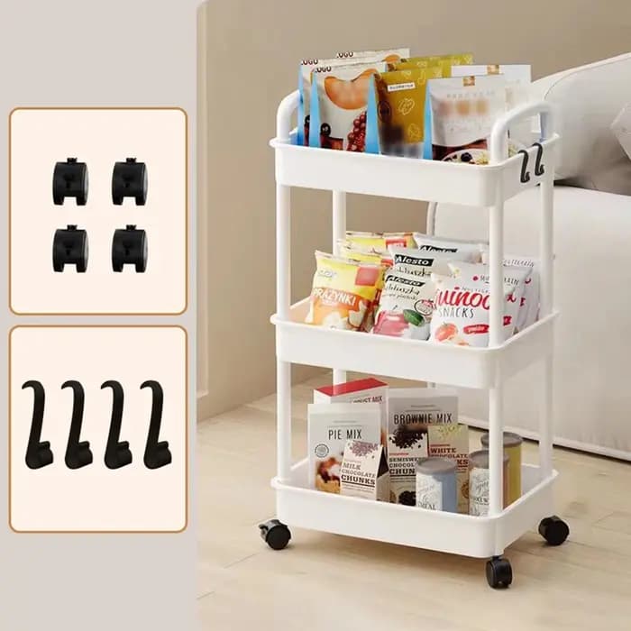 Support de rangement au sol pour chariot domestique