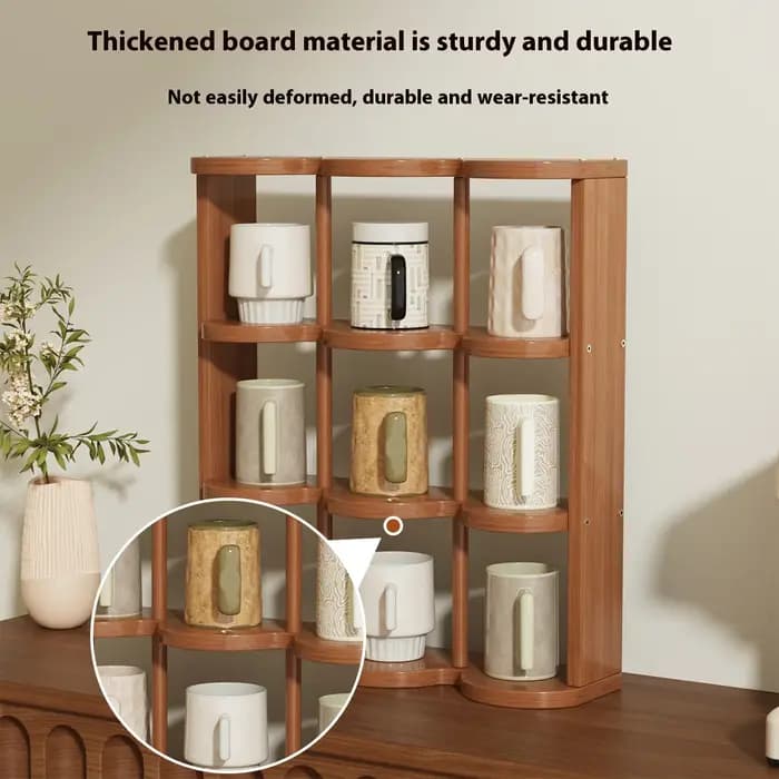Porte-gobelet multicouche en bois