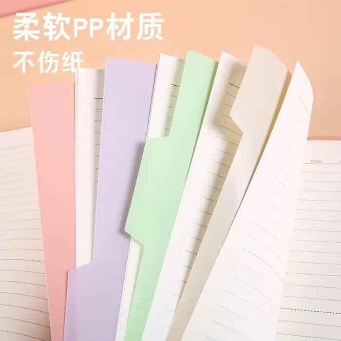 Séparateur de fichiers en papier à feuilles mobiles pour classeur A4/A5/B5