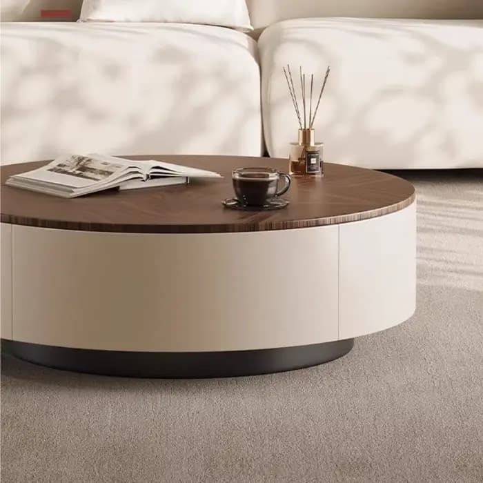 Table basse ronde en bois