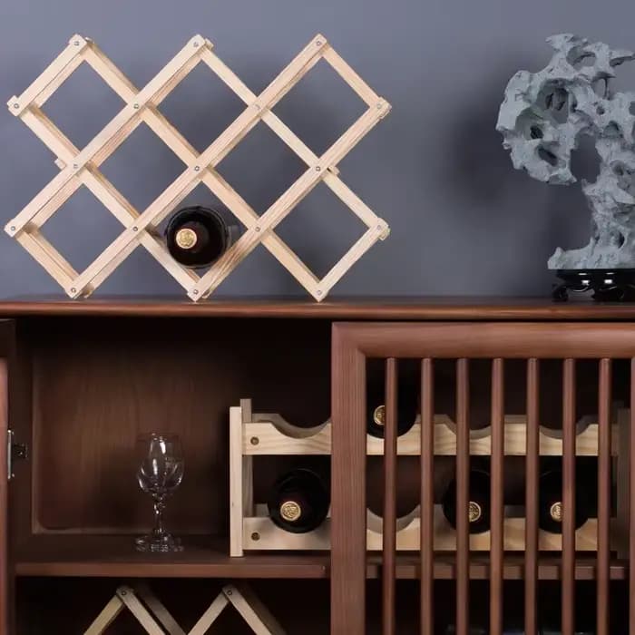 Étagères à vin en bois pour 3/5/6/10 bouteilles