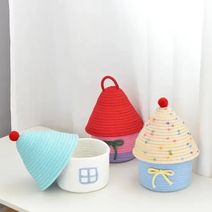 Nouveau panier de rangement mignon bureau divers cosmétiques boîte