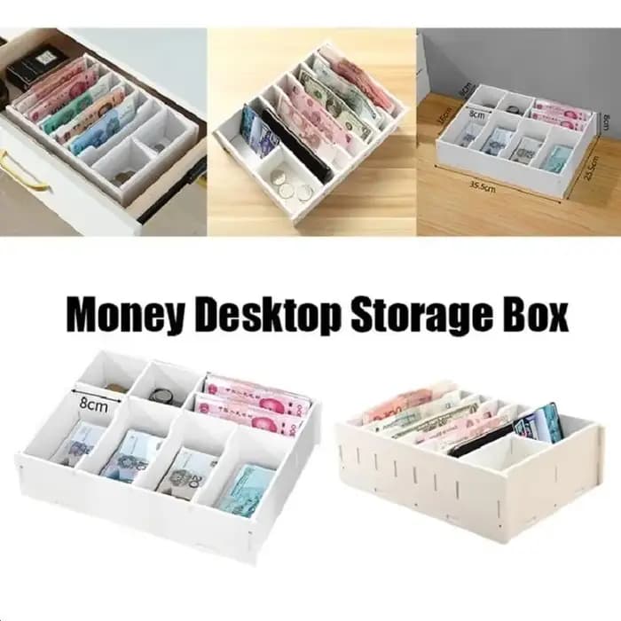 Boîte de rangement de bureau en PVC à 6/8 compartiments