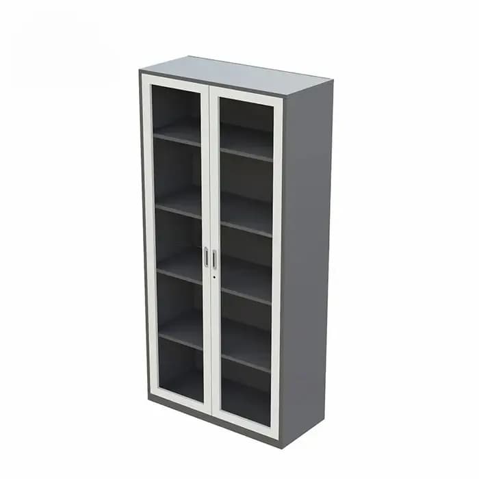 Armoire de classement moderne avec 4 étagères réglables ; armoire de classement en acier avec portes