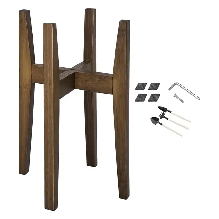 Support de Plante Réglable en Bois Massif pour Balcon, Intérieur, Extérieur, Jardinage, Cadeaux, Pots de Différentes Tailles, Salon