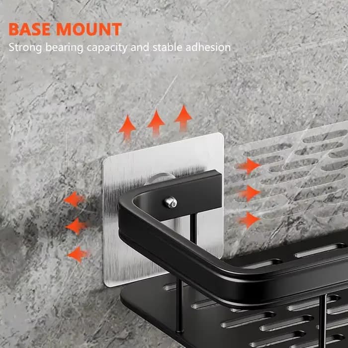 Salle de bains Rangement Rack Pas de Forage Étagères Mural Coin Étagère Douche Titulaire Pour WC Shampooing Organisateur