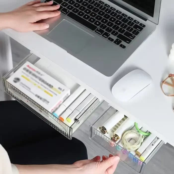 Organisateur de rangement sous le tiroir du bureau