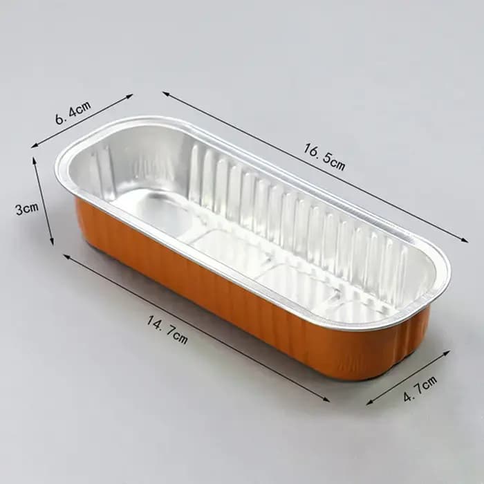 Boîte à gâteaux rectangulaire en aluminium de 200ml