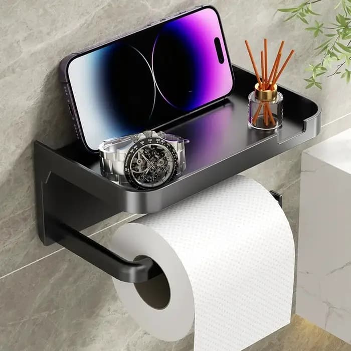 Support mural en plastique pour papier toilette