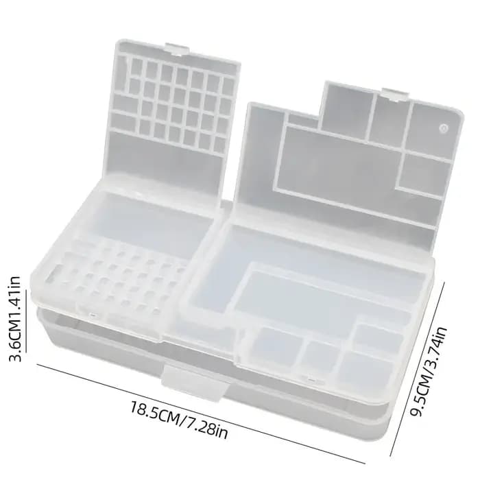 Boîte de rangement en plastique transparent pour petits accessoires à vis, composants électroniques, grille de classification des outils