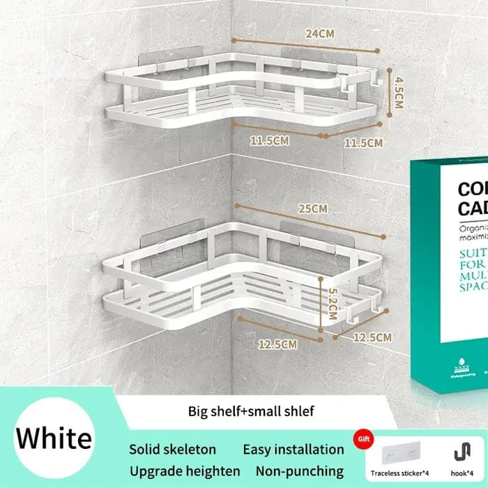 Étagère murale triangulaire pour salle de bain